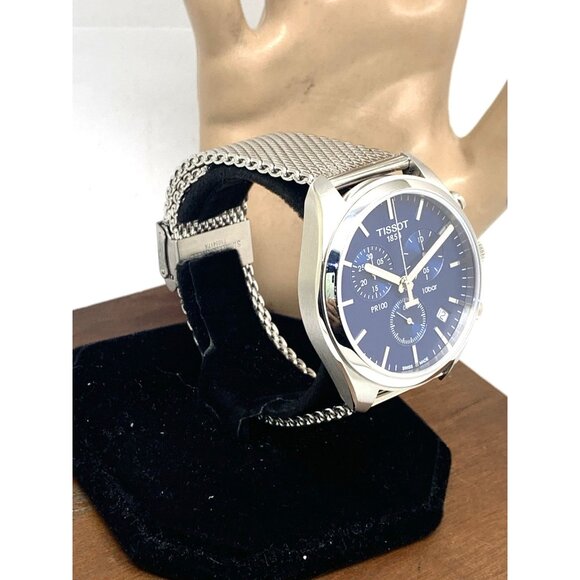 Tissot Men's Watch PR100 Swiss Quartz 41mm Chronograph Blue Dial T1014171104100 - Picture 15 of 15